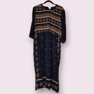 Matilda Jane Good Hart GH Yellowstone Geo Print Midi Dress Womens XL | EUC